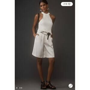 Bishop + Young Silky Bermuda Shorts in Ivory